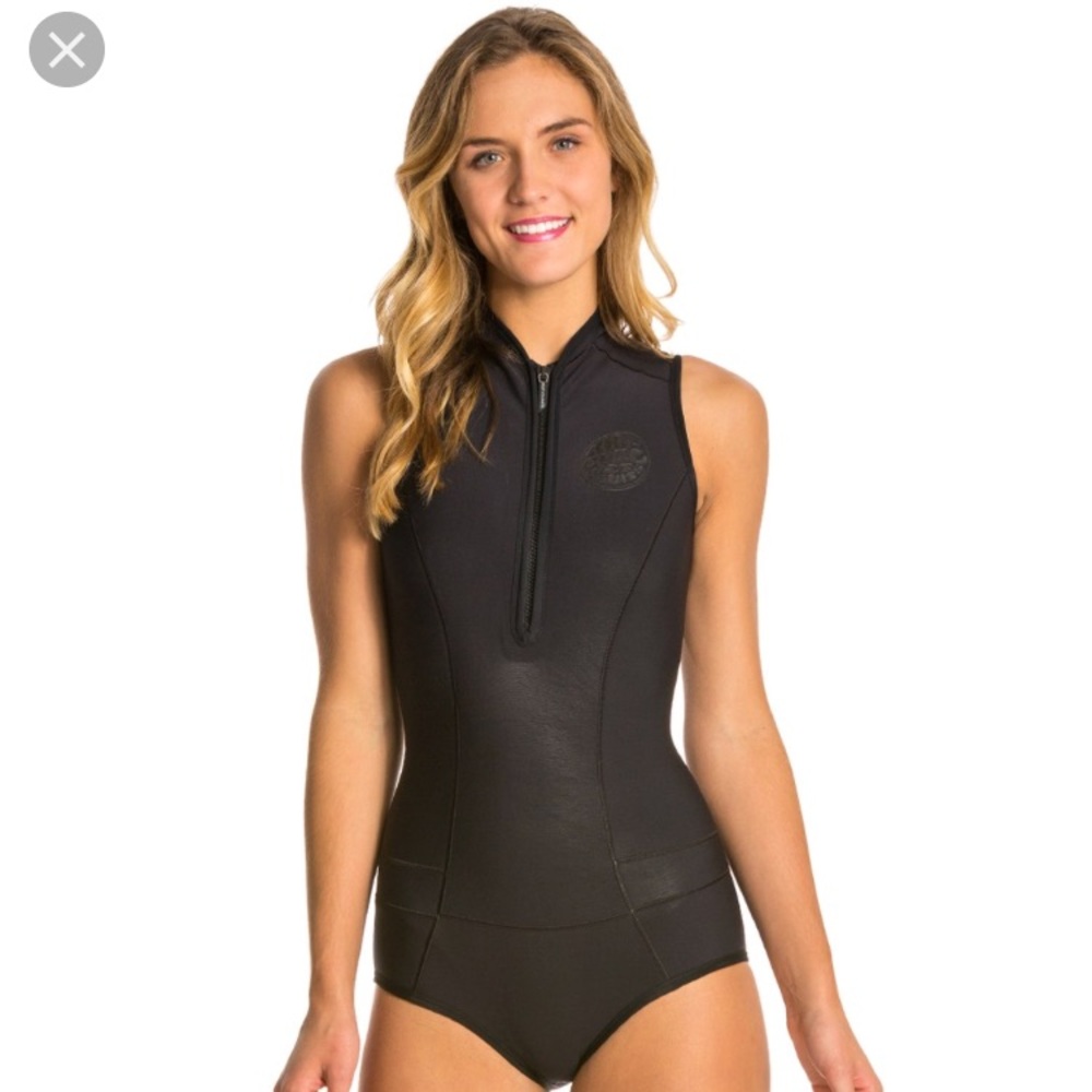 1mm G-Bomb Chest Zip Cap Sleeve Springsuit Wetsuit